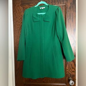 Joy Joy Women’s Green Coat Size L – Hidden Front – Needs Repair